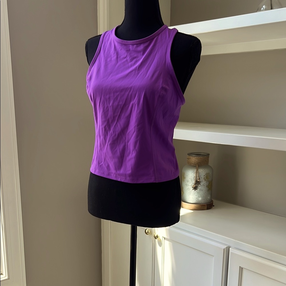 Lululemon crop tank top in moonlight magenta size 12